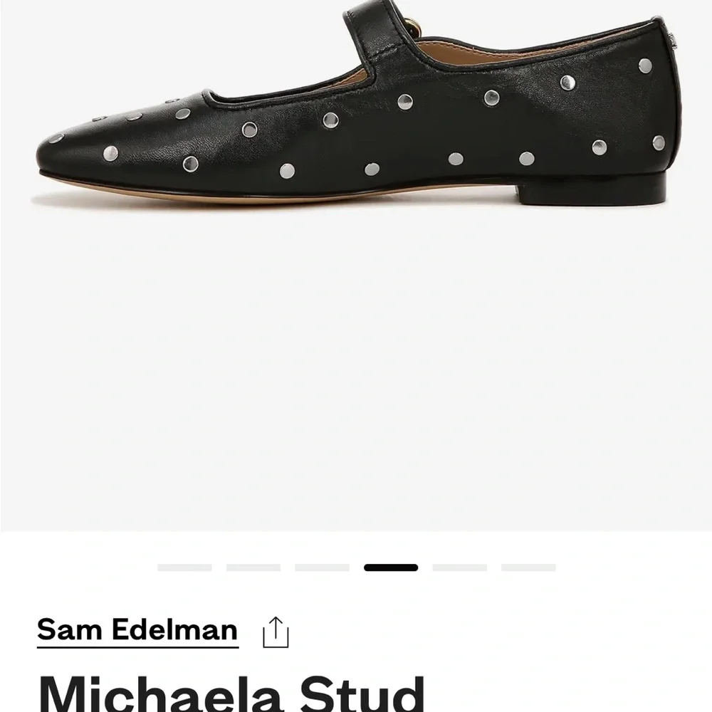 Sam Edelman Black Michaela Studded Flats - Picture 3 of 3